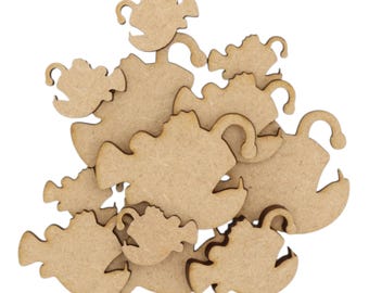 Wooden Anglerfish MDF Craft Shape Blank Decoration Embellishment LaserCut Animal