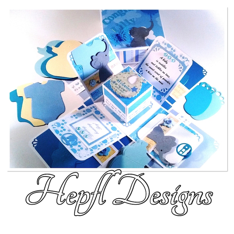 EXPLOSION BOX for BABY Girl or Boy Baby Shower Gender Etsy