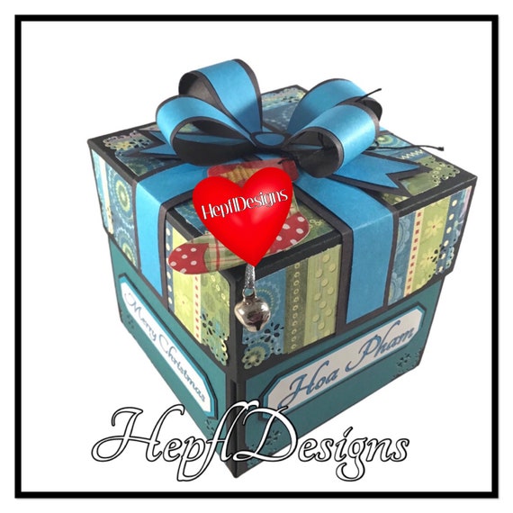 Photo included Personalised exploding box photo gift box by