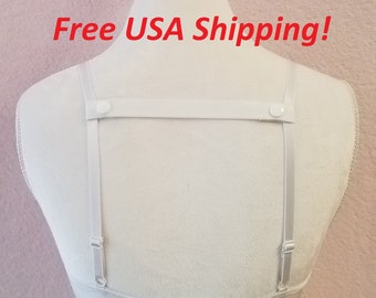 The Most Comfortable "Bra Strap Holder" You'll Ever Have. (White), Free USA shipping w/ Tracking #.