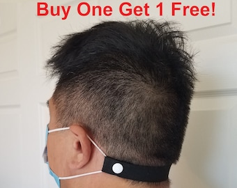 The Most Comfortable "Elastic Mask Strap, Ear Saver, Ear Extender" (S/M or L/XL sizes), "Buy One Get 1 Free", Free USA Shipping w/ Tracking