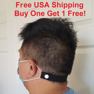 The Most Comfortable &quot;Elastic Mask Strap, Ear Saver, Ear Extender&quot; (S/M or L/XL sizes), &quot;Buy One Get 1 Free&quot;, Free USA Shipping w/ Tracking