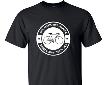 Outdoor Shirt - Adventure Shirt - Eat, Sleep, Bike, Repeat - Camping Shirt - Cycling Shirt - Adventure Awaits - Unisex Shirt