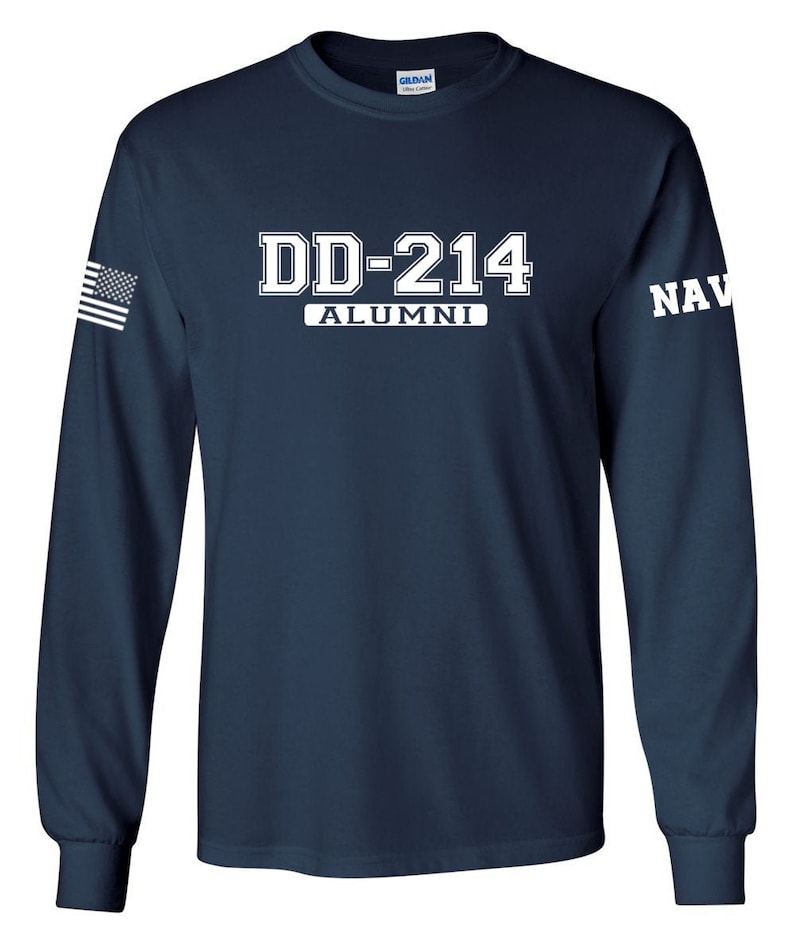 Navy Shirt DD214 Alumni Long Sleeve Navy Veteran Mens | Etsy