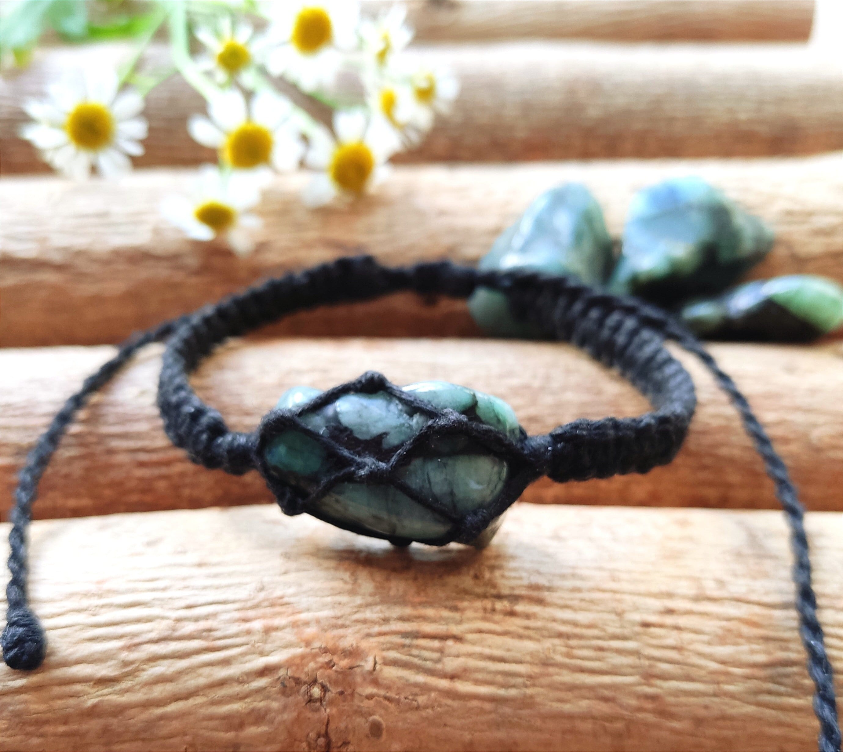 Macrame crystal best sale bracelet