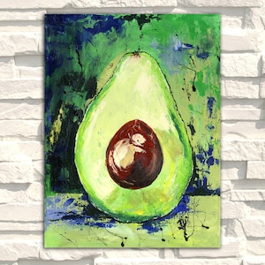 Avocado DIGITAL PRINT green Wall art Kitchen decor