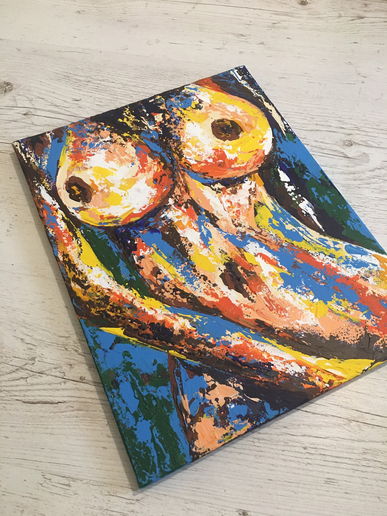 Nude girl Wall art Sexual painting on canvas Original artwork Etsy