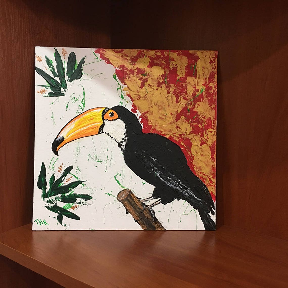 Toucan Wall Art Bird painting Original Artwork Tropical bird Etsy