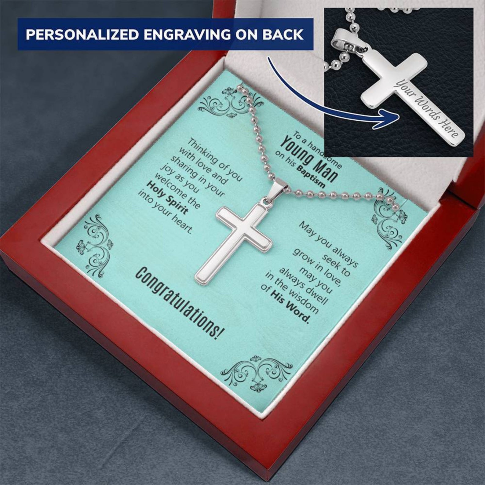 Baptism Gifts For Boys Gift For Boys Gifts For Teens Teen Etsy