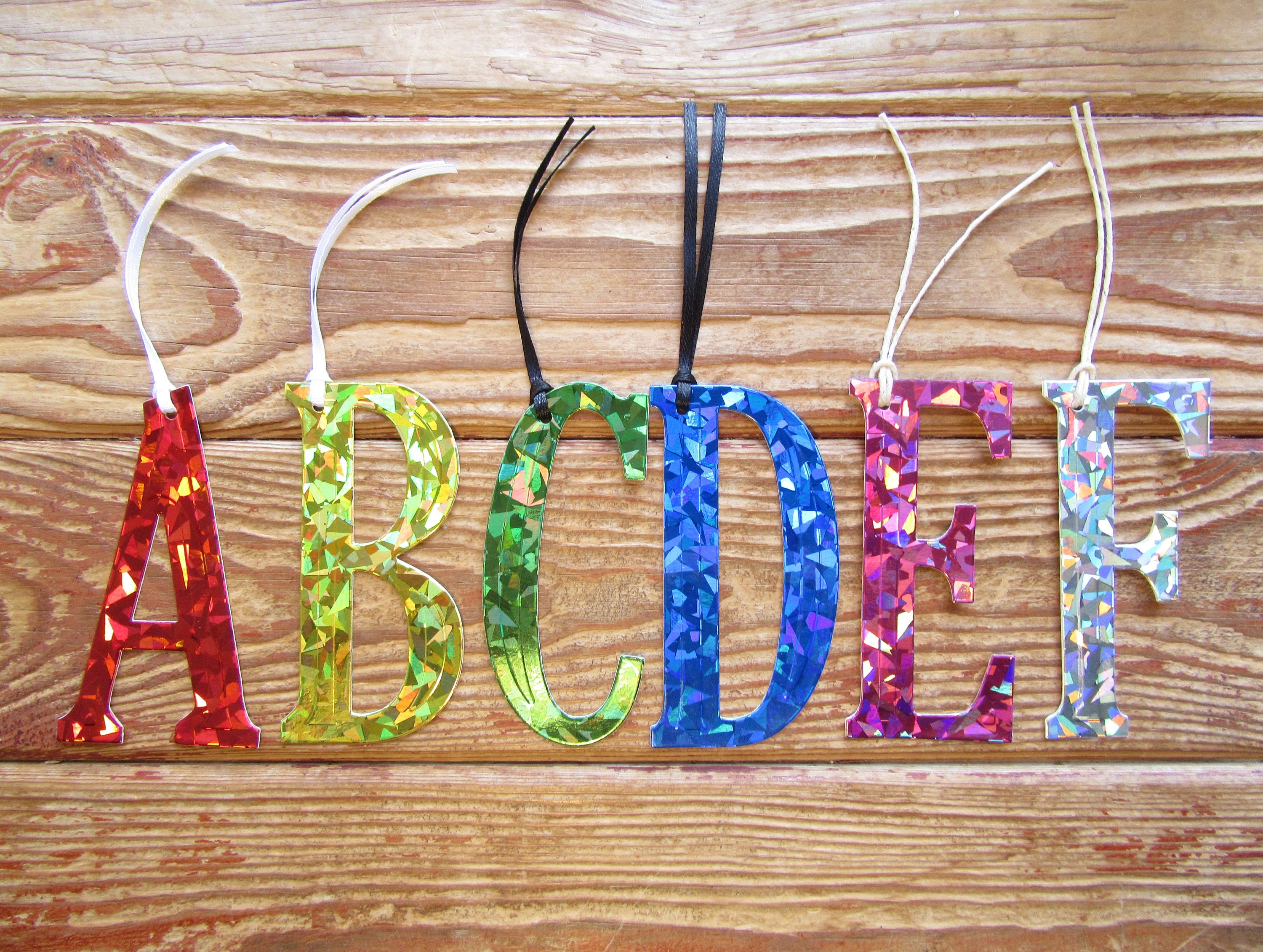 Letter Gift Tags. Glitter Letter Gift Tags. Christmas Gift Etsy UK