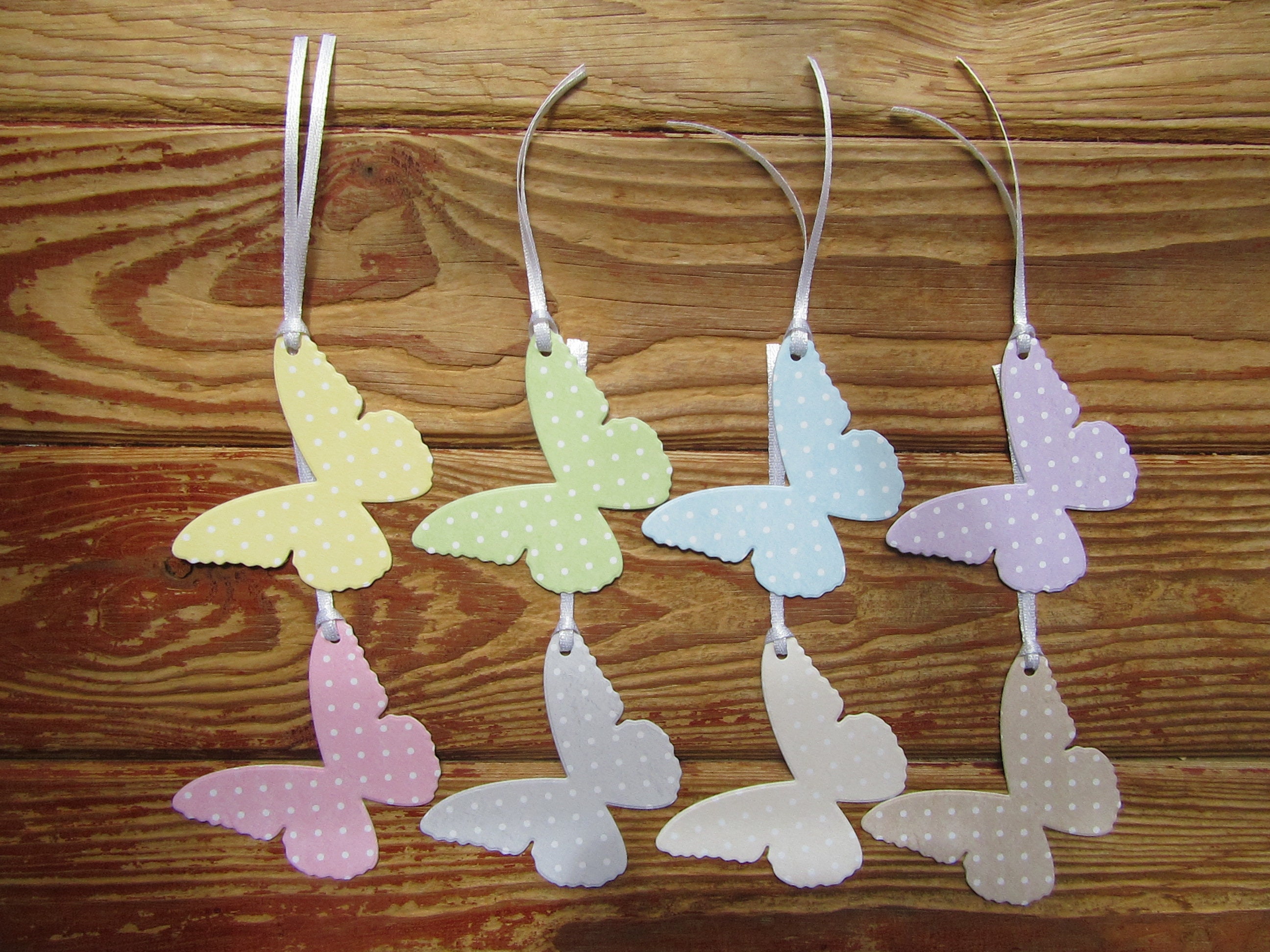 Butterfly Gift Tags. Spotty Butterfly Gift Tags Pastel Etsy