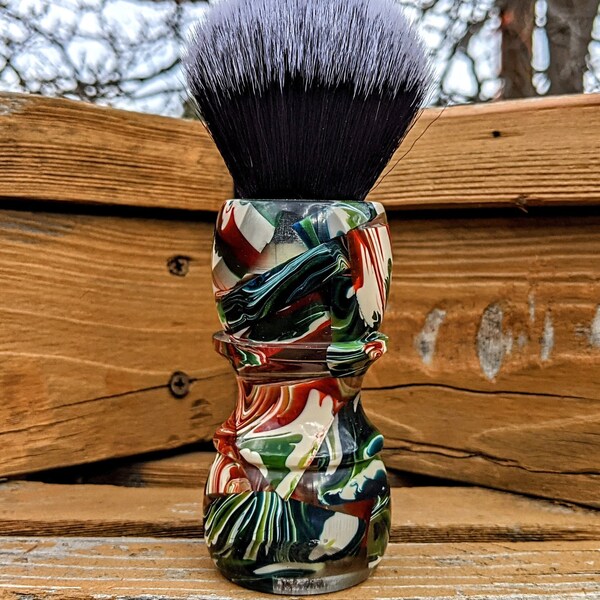 Shattered cast shaving brush