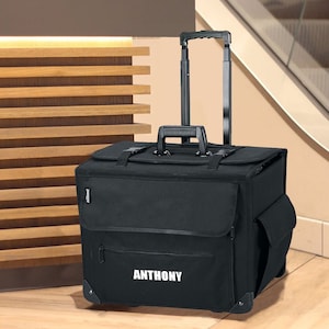 Black Heavy Duty Executive Pilot Sales Pharmaceuticals Medical Convention Samples Business laptop Briefcase Rolling Inline Skate Wheels Case