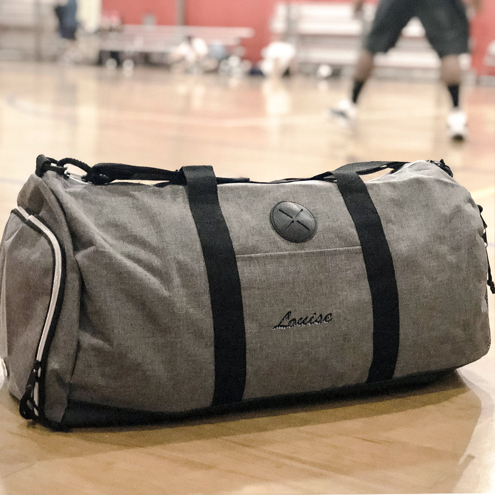 OZUKO 3-in-1 Waterproof Duffel Backpack – Gym Bag With Shoe Compartment, 21L, Grey