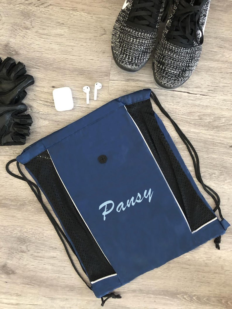 Custom Event Party Personalized Embroidery Heat Transfer Multiple Light Weight Outdoor Sports Fitness Work Out Drawstring Cinch Bag