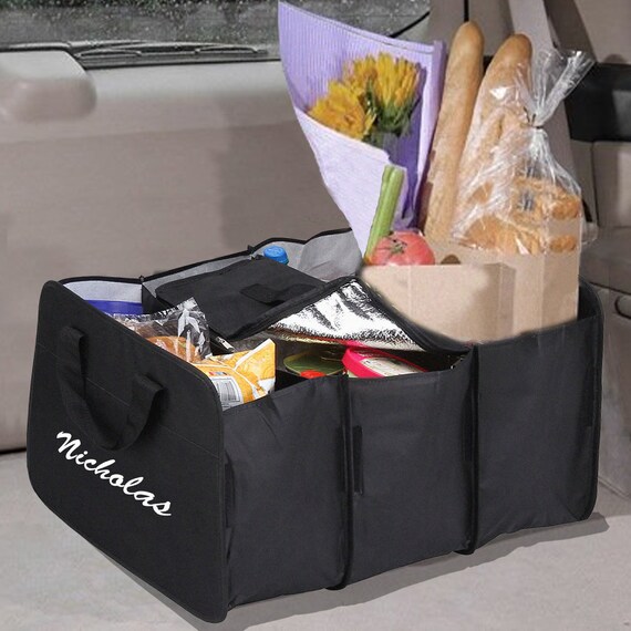 Personalized Heat Transfer Portable Car Trunk Folding Trunk Accessories  Tool Groceries Food Beverage Essential Auto Organizer W/ Cooler 