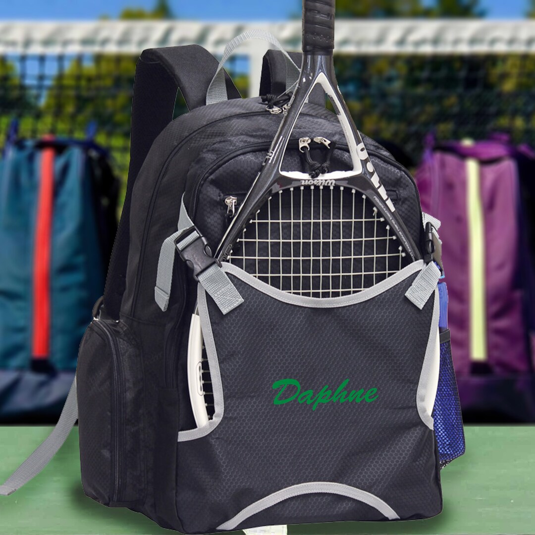 Customized Racket Bag Custom Personalized Name Fabulous Black Tennis Racket Outdoor Gym ...