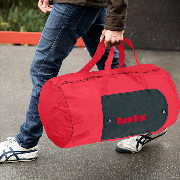 Personalized Name Foldable Nylon Duffel Portable Water Resistant Lightweight Carry On Weekender Overnight Travel Gym Sports Outdoor Bag