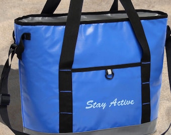 Transferencia de calor personalizada 36 latas bebidas alimentos al aire libre Playa Senderismo Camping Picnic Resistente al agua Lona resistente a la lona Enfriador aislado Tote