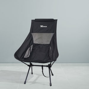 Personalized Name Outdoor Game Sports Baseball Soccer Basketball Athletic Camping Chair Portable Chair Sets up in 5 Seconds Supports 200 lbs
