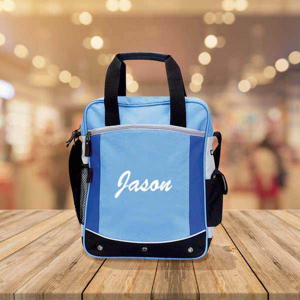 Slim Simple Lightweight Personalized Embroidery Heat Transfer Name Vertical Organizer Promotional Company Work School Briefcase Bag