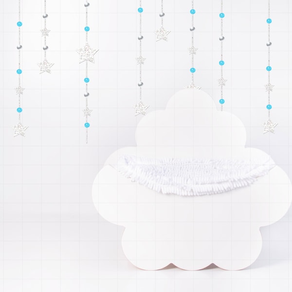 Newborn Digital Backdrop, Newborn Digital Background Cloud/Star Backdrop, Newborn Photography Backdrop Digital.