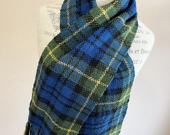 Handwoven Gordon Clan Family Scottish Tartan Plaid Wool Scarf