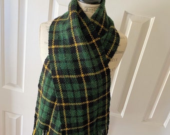 Handwoven "Wallace Hunting" Family Tartan Scottish Plaid Scarf