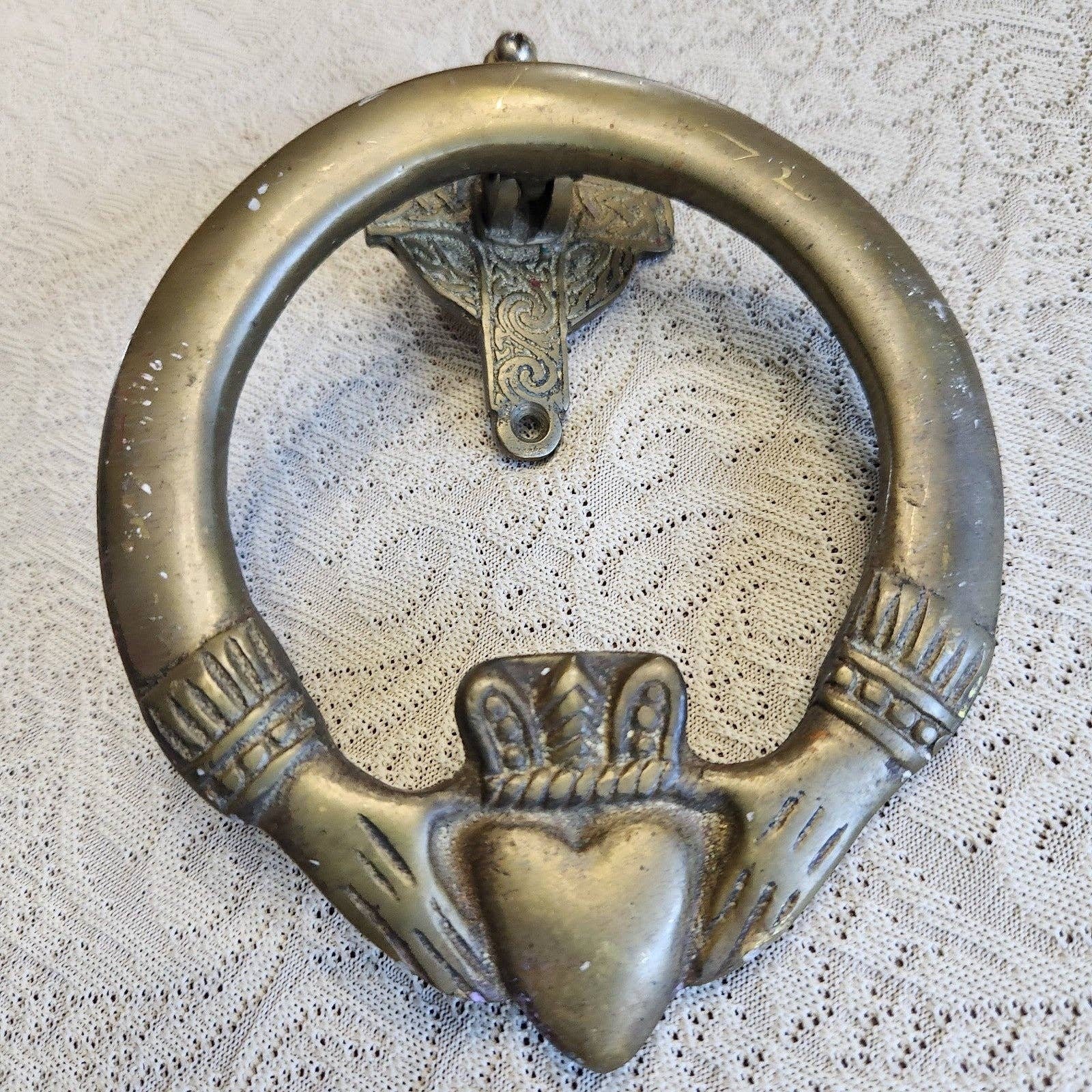 Claddagh Door Knocker - Silver - Celtic Cross