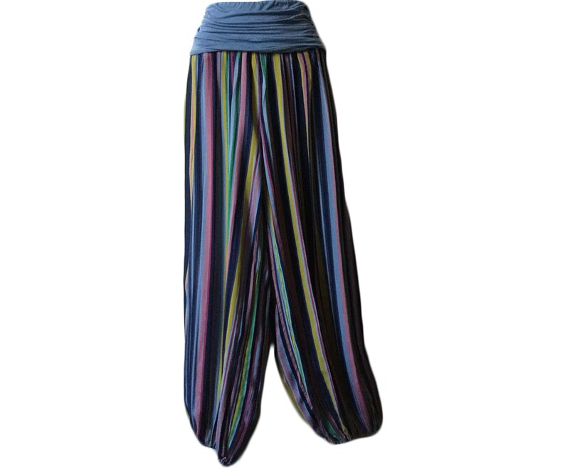 Ladies Cotton Viscose Harem Pants Elasticated Waist Summer Trouser10 12 14 16 18