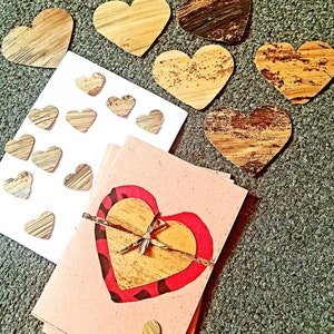 Valentines heart card craft pack, eco friendly and biodegradable crafting