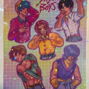 Saja Boys Sticker Sheet: Holographic - Kpop Demon Hunters