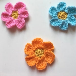Quick and Easy Flower Appliqué / Badge Crochet Pattern Instant Download, PDF