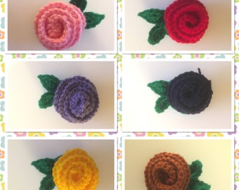 Rose Brooch Badge for Valentine's or Mother's Day, various colours