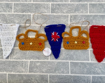 Crochet Team GB / Britain Themed Bunting / Garland, Olympics Decoration,  Decor