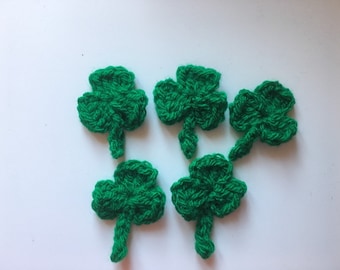 Shamrock Crochet Decorations for St Patrick's Day Home Decor