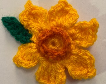PDF Daffodil Applique Tutorial and Crochet Pattern, Instant Download
