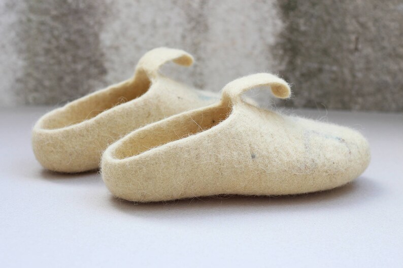 Handmade Wool Felt Slippers BANANA PEEL by Vidafelt Size 41 Etsy