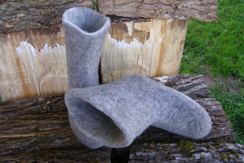 Handmade Wool Felt Slipper Boots SHEEP FEET By VidaFelt Size Etsy