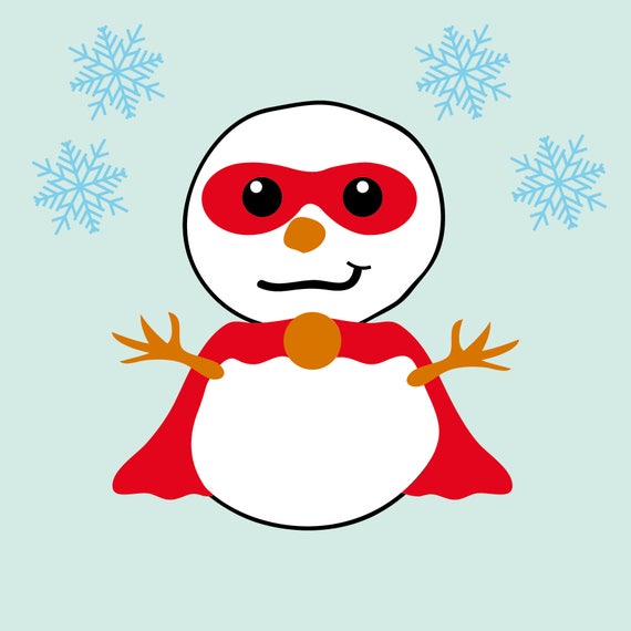 Download Snowman Svg Superhero Clipart Snowman Clipart Christmas Etsy