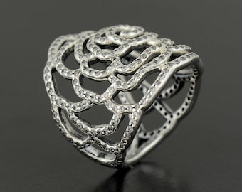 Genuine PANDORA Shimmering Rose Ring With Clear Cz 190951CZ