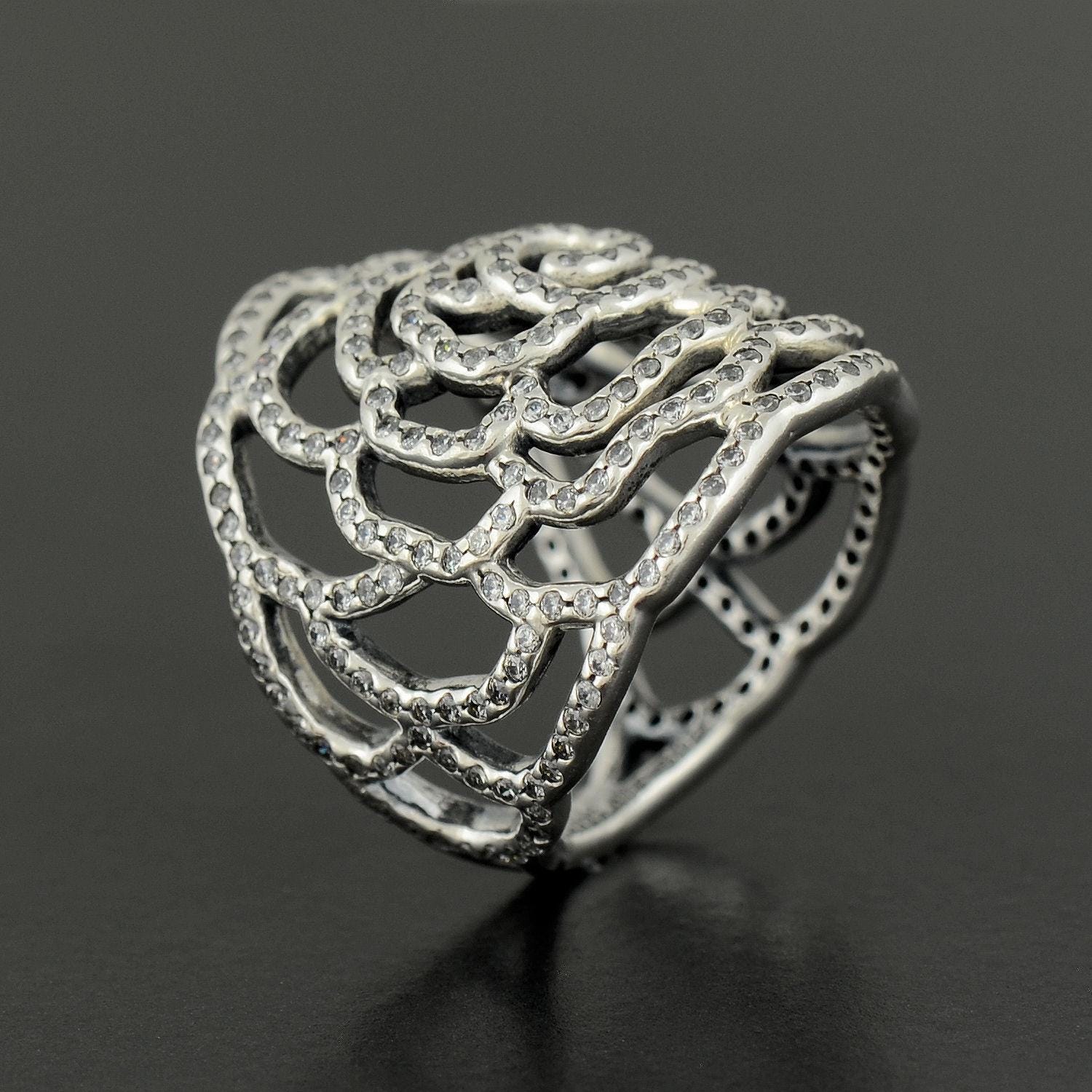 【ネット限定】 Genuine 190951CZ Cz Clear With Ring Rose Shimmering PANDORA 果樹