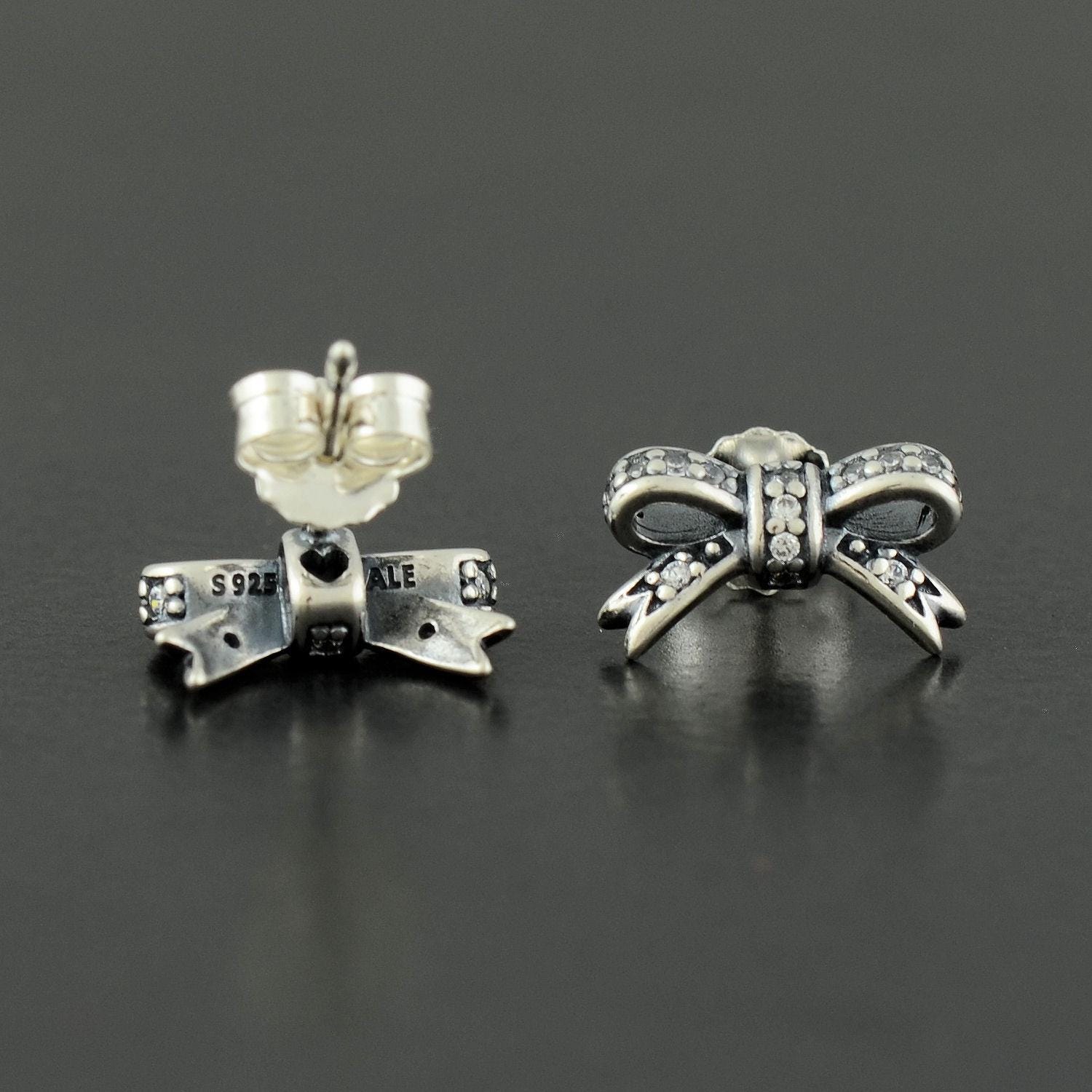 Original Pandora Sparkling Circle Stud Earrings With