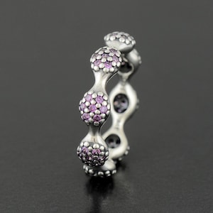 Genuine PANDORA Love Pod Purple 8 Pod Ring 190889ACZ Sterling Silver Cz Brand New RETIRED Comes with PANDORA Gift Pouch Fast Postage