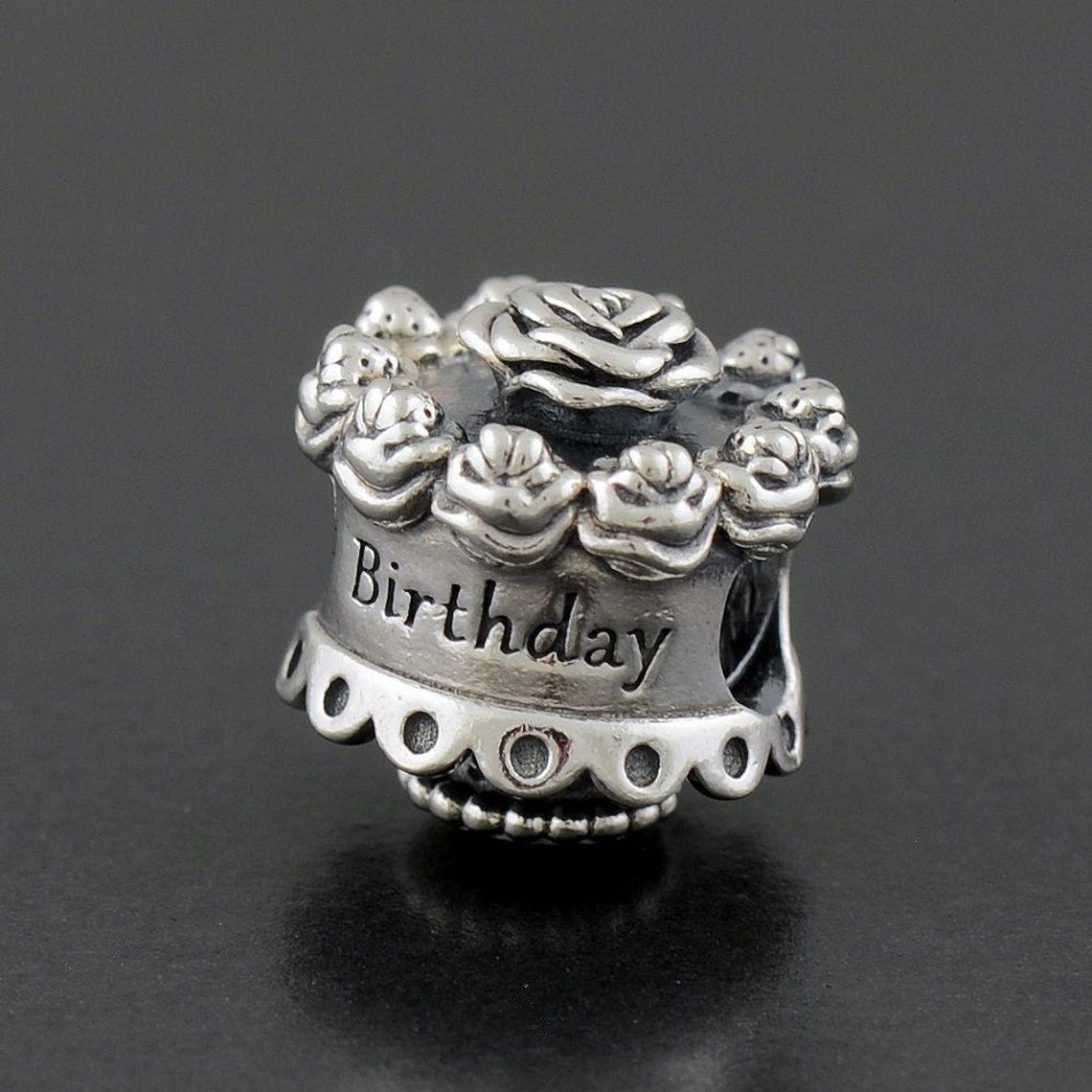 Genuine PANDORA Happy Birthday Cake Charm 791289 Sterling Silver Brand ...