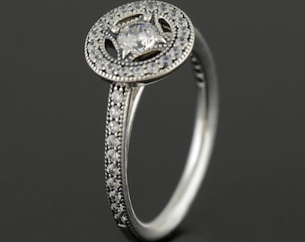 Genuine PANDORA Vintage Allure Ring 191006CZ Sterling Silver Cz Brand New RETIRED Comes with PANDORA Gift Pouch Fast Postage