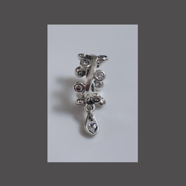 Echte PANDORA 2018 Kronleuchter Tröpfchen Spacer Charm 797106CZ Sterling Silber Nagelneu RETIRED Kommt mit PANDORA Geschenkbeutel Schnelles Porto