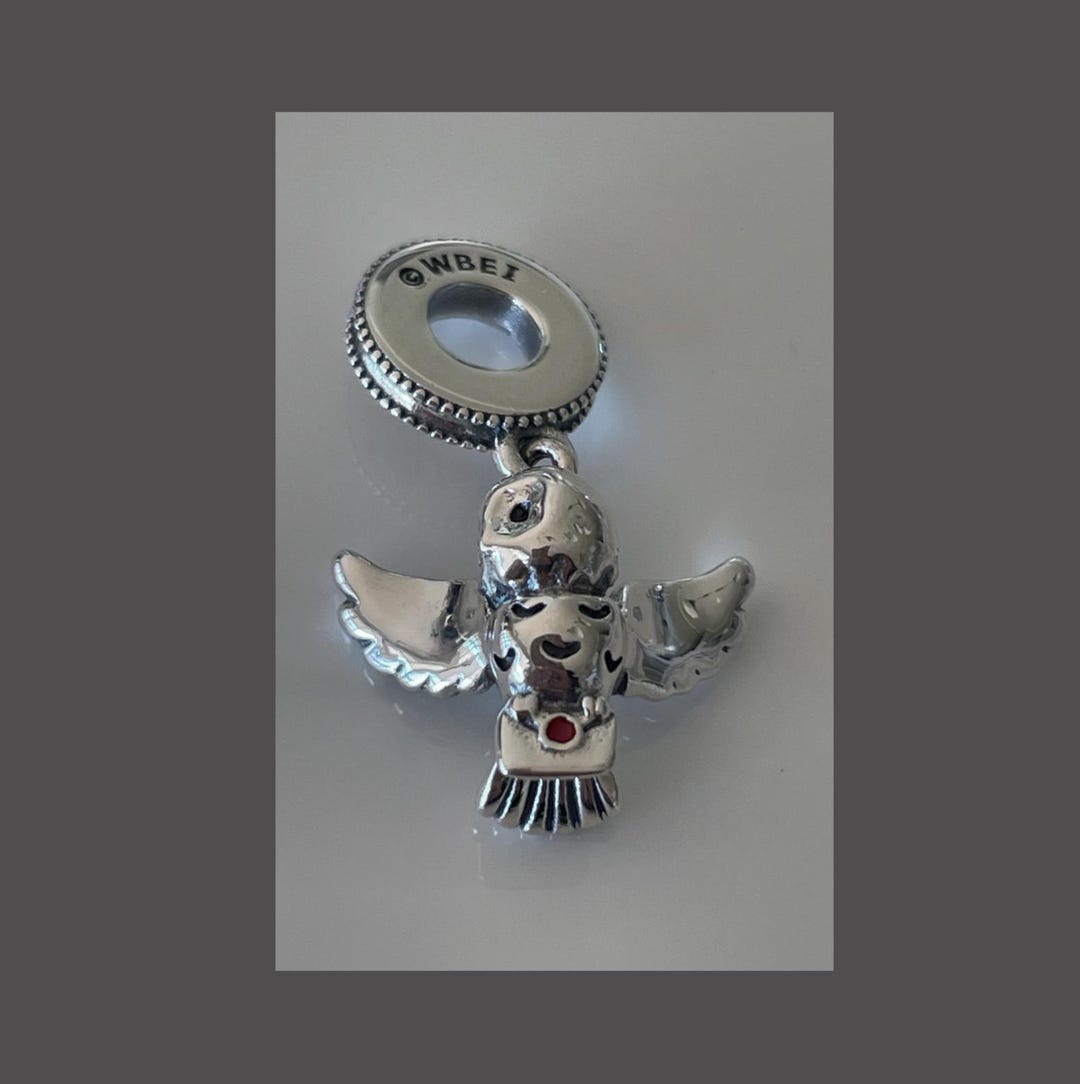 Genuine PANDORA Harry Potter Hedwig Owl Dangle Charm 799123C01 Sterling ...