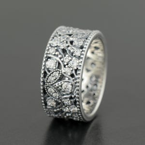 Genuine PANDORA Shimmering Leaves Ring 190965CZ Sterling Silver Cz Brand New RETIRED Comes with PANDORA Gift Pouch Fast Postage