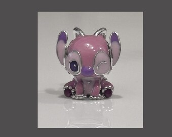 Genuine PANDORA Disney Lilo & Stitch Angel Charm 793739C01 Sterling Silver Enamel New Comes with PANDORA Gift Pouch Fast Postage